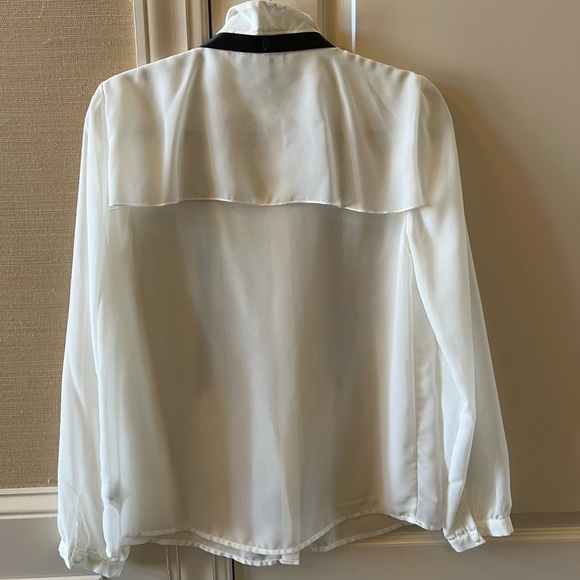 Jason Wu for Target white chiffon sheer blouse Size SM - Picture 4 of 5